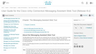 The Messaging Assistant Web Tool - Cisco