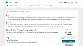 Online - Non-Proctored Testing :: Cisco :: Pearson VUE