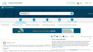 Cisco Personal Communications Assistant... - Cisco Community