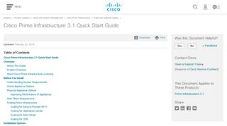 Cisco Prime Infrastructure 3.1 Quick Start Guide - Cisco