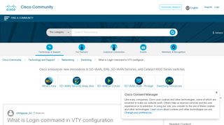 What is Login command in VTY configurat... - Cisco Community