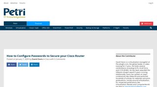 How to Configure Passwords to Secure your Cisco Router - Petri