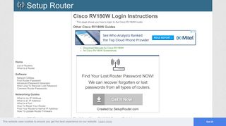 How to Login to the Cisco RV180W - SetupRouter