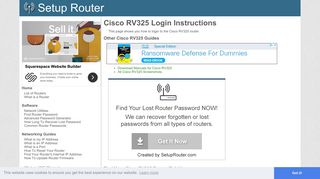 How to Login to the Cisco RV325 - SetupRouter