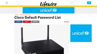 Cisco Default Password List (Updated January 2019) - Lifewire
