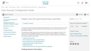 User Security Configuration Guide - Cisco IOS Login Enhancements ...