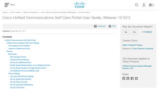 Cisco Unified Communications Self Care Portal User Guide ...