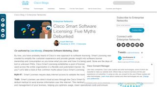 Cisco Smart Software Licensing: Five Myths Debunked - Cisco Blog