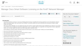 Manage Cisco Smart Software Licensing on the FindIT Network ...