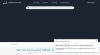 Sign in to Cisco Webex Control Hub - Collaboration Help