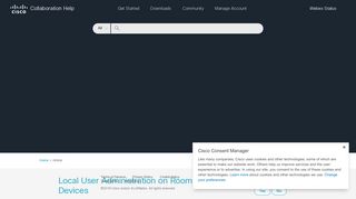 Local User Administration on Room and Desk Devices