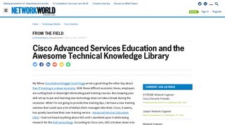 Cisco Advanced Services Education and the Awesome Technical ...