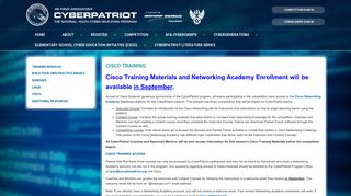 Cisco Training - CyberPatriot