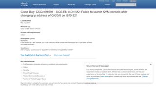 Cisco Bug: CSCvc91691 - UCS-EN140N-M2: Failed to launch KVM ...