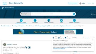 ucsm kvm login failed - Cisco Community