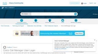 Cisco Call Manager User Login - Cisco Community