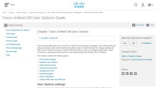 Cisco Unified CM User Options