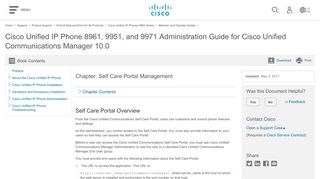 Self Care Portal Management - Cisco