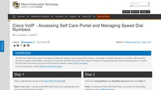 Cisco VoIP - Accessing Self Care Portal and Managing Speed Dial ...
