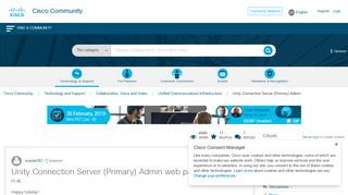 Unity Connection Server (Primary) Admin... - Cisco Community