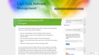 Connect to Windows VPN at Logon | LAN-Tech Network Management