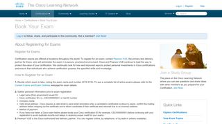 Book Your Exam - The Cisco Learning Network