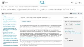 Using the WAE Device Manager GUI - Cisco