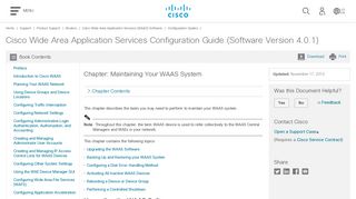 Maintaining Your WAAS System - Cisco