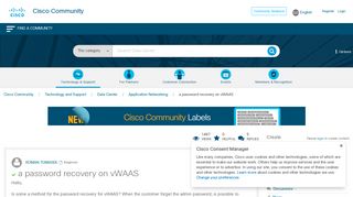 Solved: a password recovery on vWAAS - Cisco Community