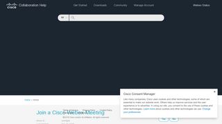 Join a Cisco Webex Meeting - Collaboration Help