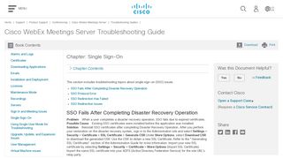Cisco WebEx Meetings Server Troubleshooting Guide - Single Sign ...