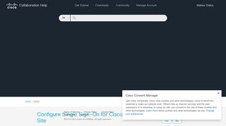 Configure Single Sign-On for Cisco Webex Site - Collaboration Help