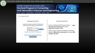 PhD in CISE: Login to the site