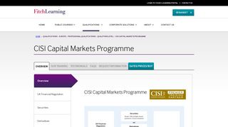 CISI Capital Markets Programme - Fitch Learning