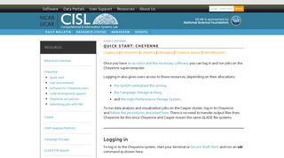 Quick start: Cheyenne | Computational Information ... - cisl.ucar.edu