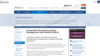Lab Inventory Management | CISPro | Dassault Systèmes BIOVIA