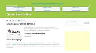 Citadel Bank Online | Online Banking Information Guide