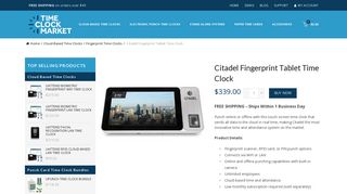 Citadel Fingerprint Tablet Time Clock – Time Clock Market