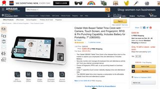 Amazon.com : Citadel Web Based Tablet Time Clock with Camera ...