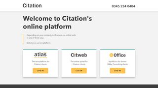 Log in to Citation's Online Platforms