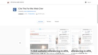 Cite This For Me: Web Citer - Google Chrome