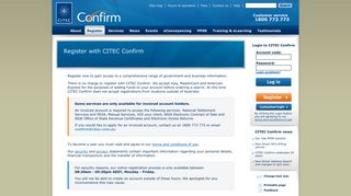 Register with CITEC Confirm