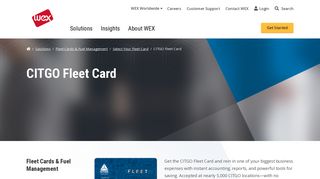 CITGO Fleet Card | Fleet Cards & Fuel Management | Solutions | WEX ...