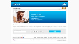 ePAY Online | Citibank India - BillDesk