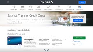 Balance Transfer Credit Cards - Balance Transfer Offers | Chase.com