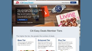 Citi's Easy Deals site