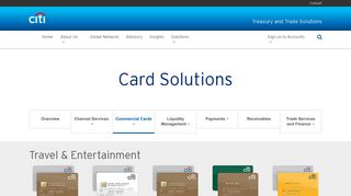 Card Solutions | Citi® Commercial Cards | Treasury and Trade Solutions