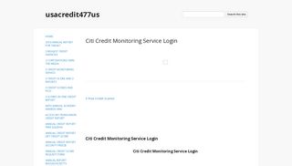 Citi Credit Monitoring Service Login - usacredit477us - Google Sites