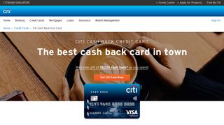 Citi Cash Back Credit Card - Credit Card with ... - Citibank Singapore