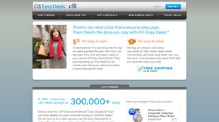Citi Easy Deals - Learn More - East Coast Web Ops
